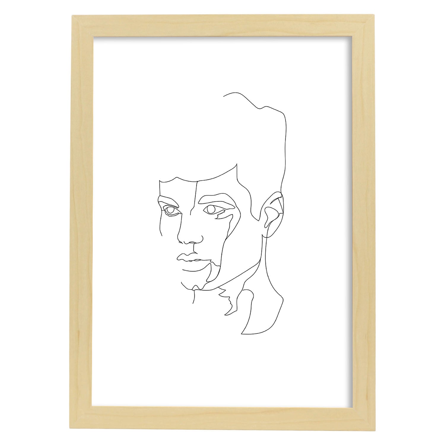 Nacnic Lámina Nórdica De Rostro Masculino A Una Línea