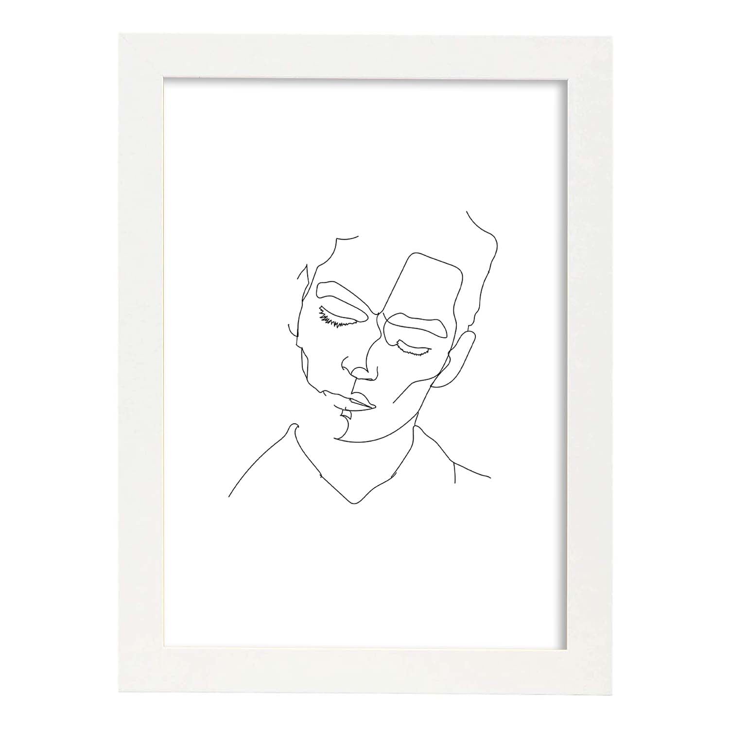 Nacnic Lámina Nordica De Rostro Masculino A Una Línea