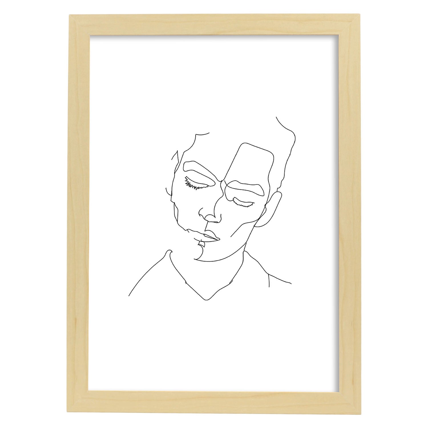 Nacnic Lámina Nordica De Rostro Masculino A Una Línea