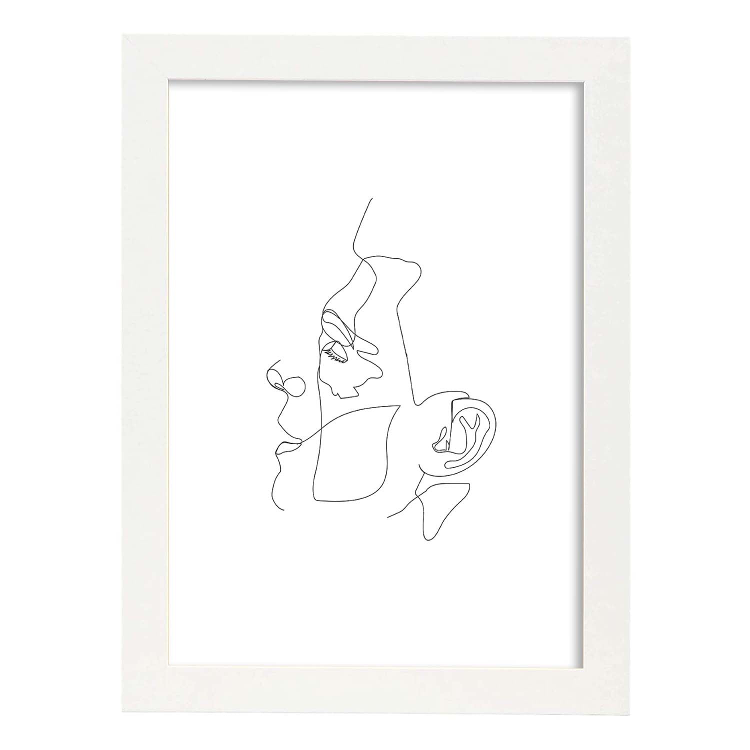 Nacnic Lámina Nórdica De Rostro Masculino A Una Línea