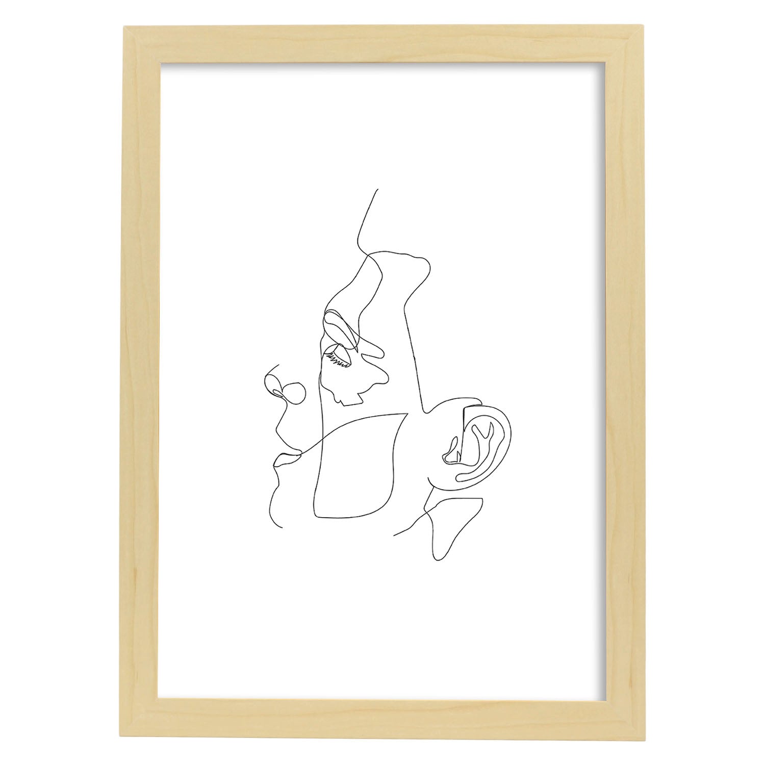 Nacnic Lámina Nórdica De Rostro Masculino A Una Línea