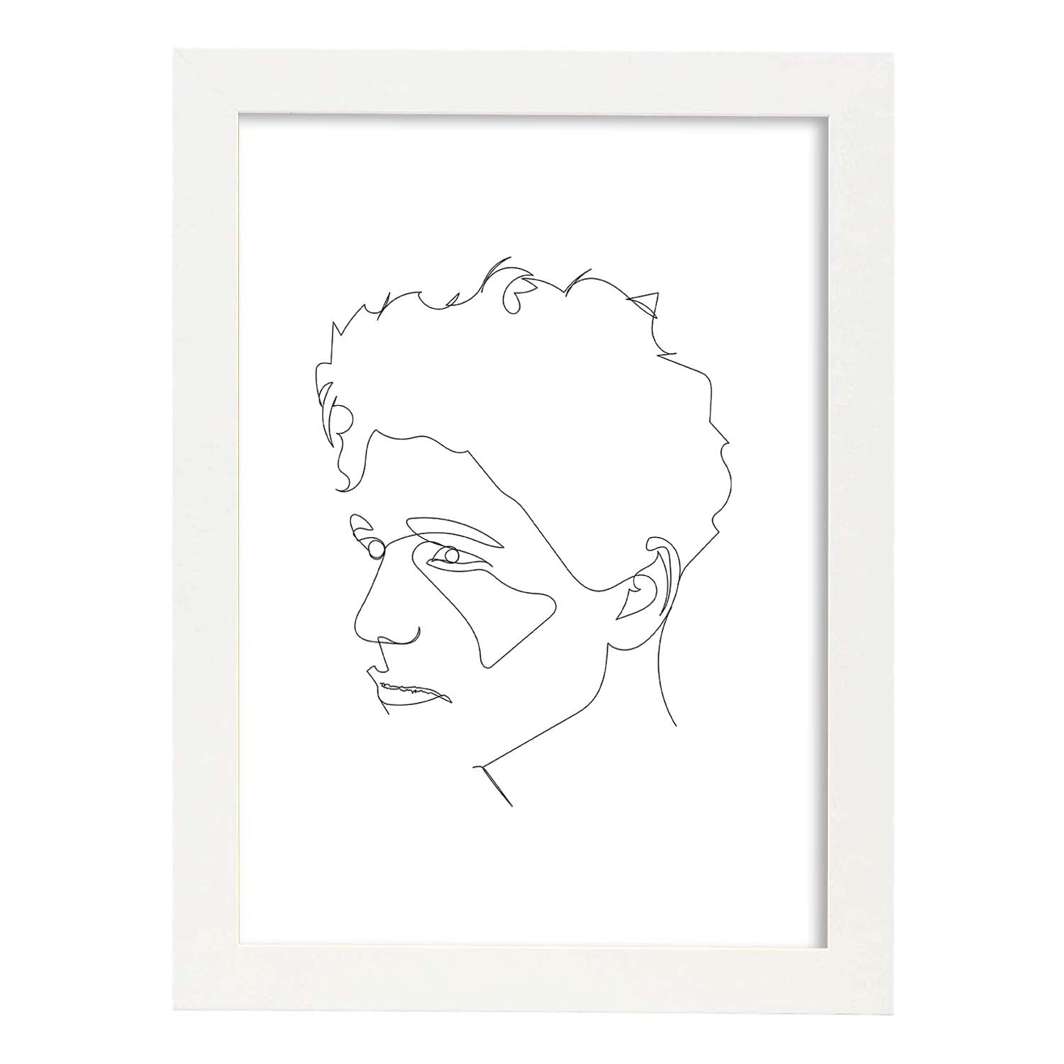 Nacnic Lámina Nórdica De Rostro Masculino A Una Línea