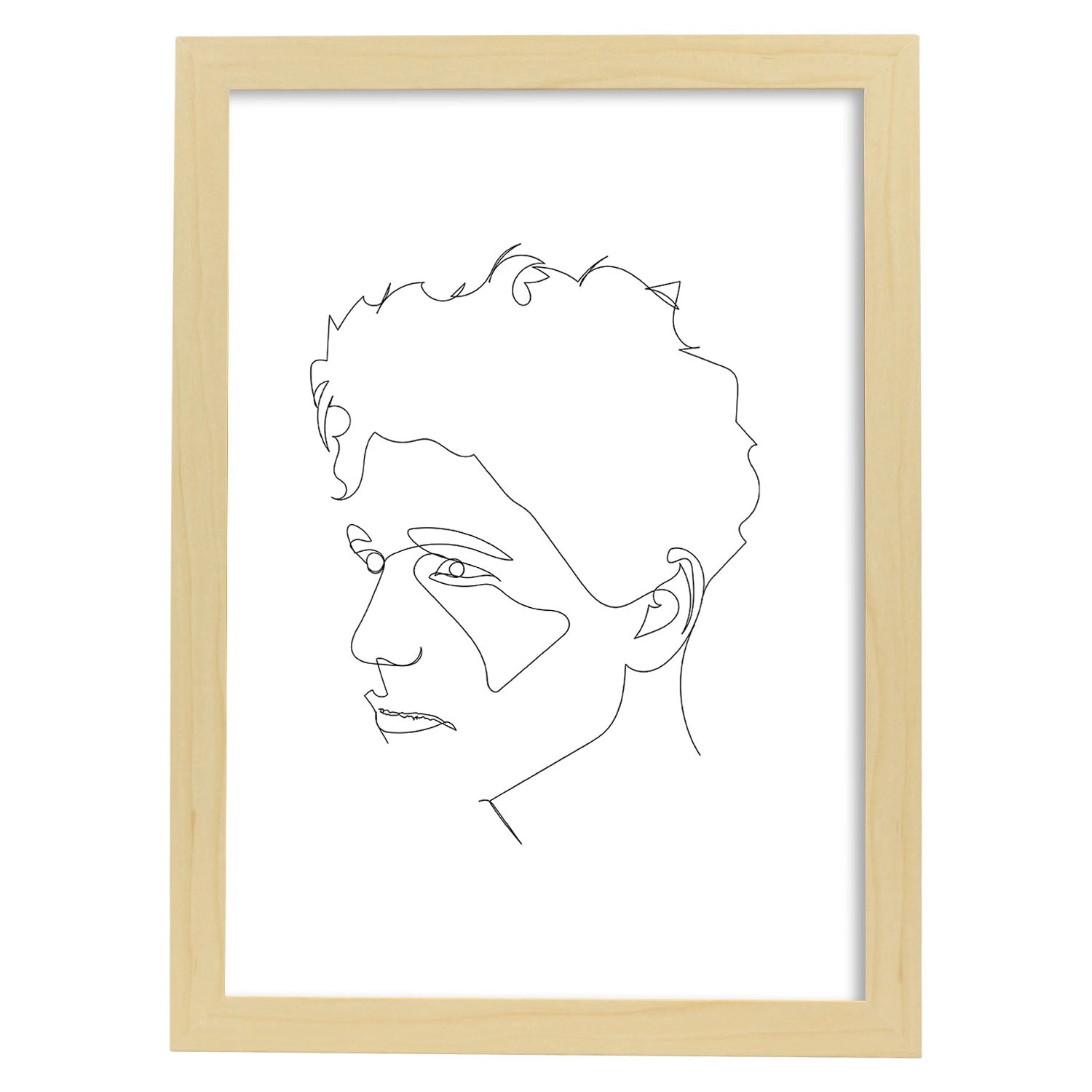 Nacnic Lámina Nórdica De Rostro Masculino A Una Línea