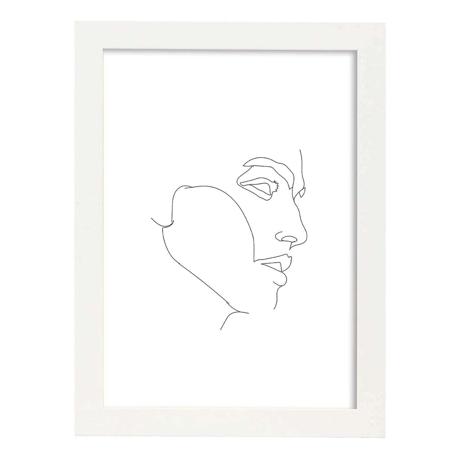 Nacnic Lámina Nórdica De Rostro Masculino A Una Línea