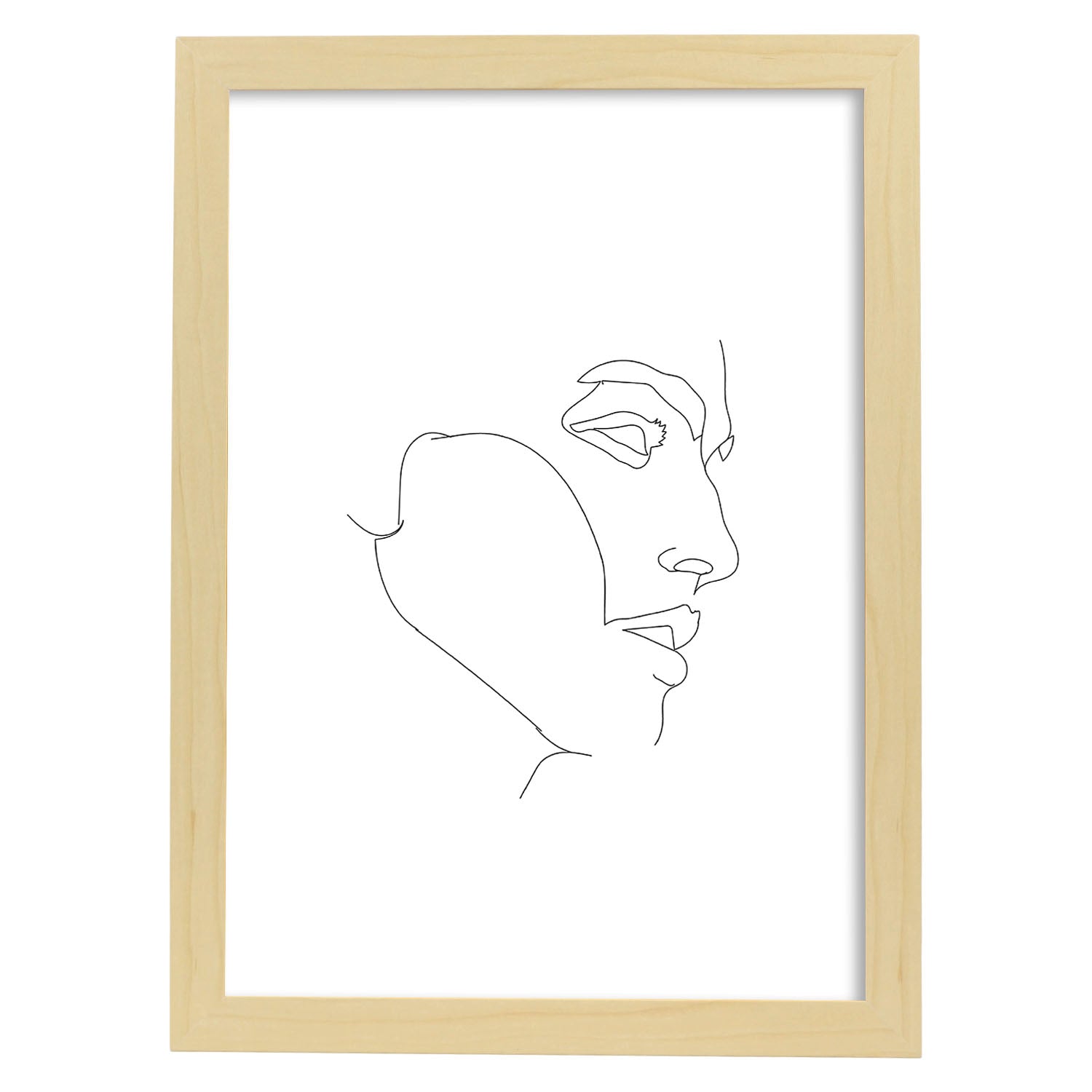 Nacnic Lámina Nórdica De Rostro Masculino A Una Línea