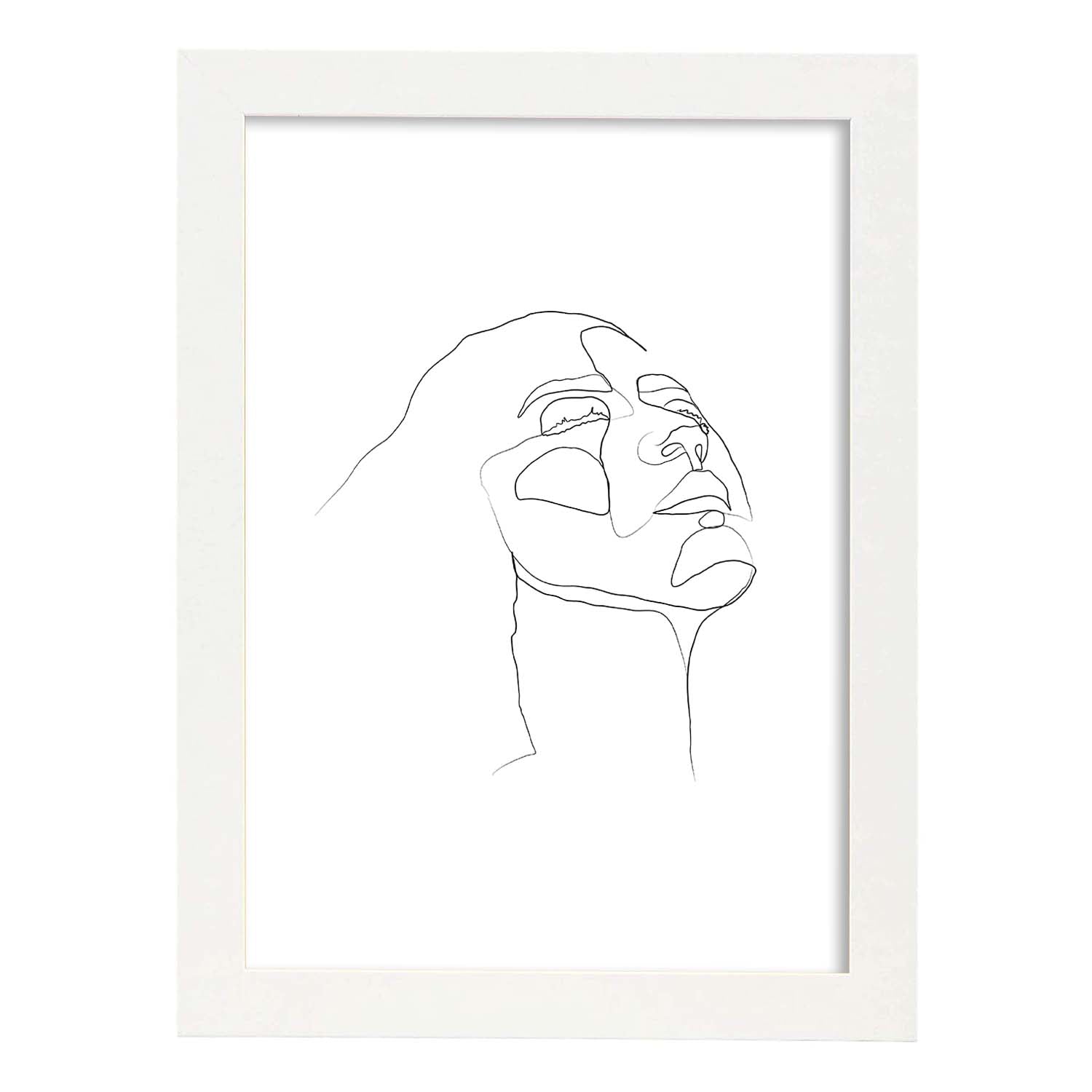 Nacnic Lámina Nórdica Rostro Mujer En Dibujos Y Bocetos A Una Línea