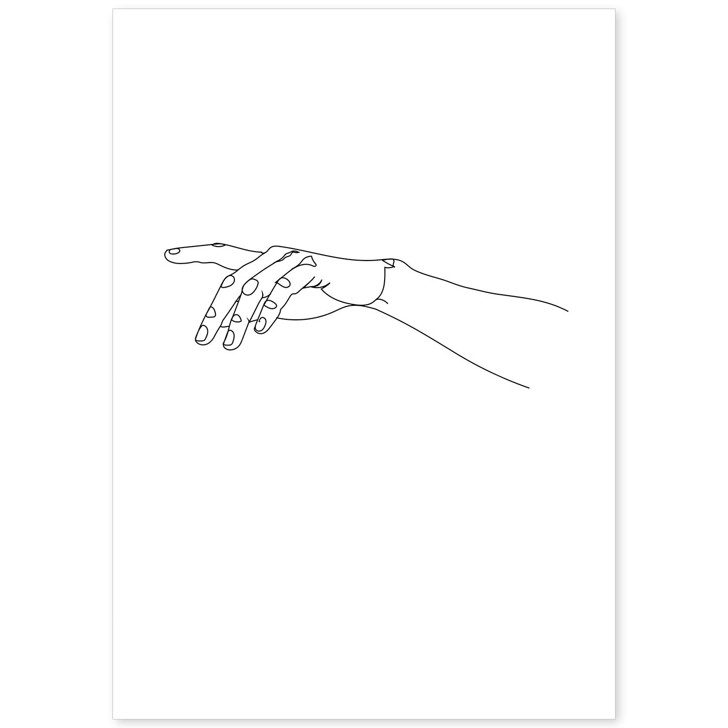 nacnic Lámina nórdica Señalandote con dibujos a una línea