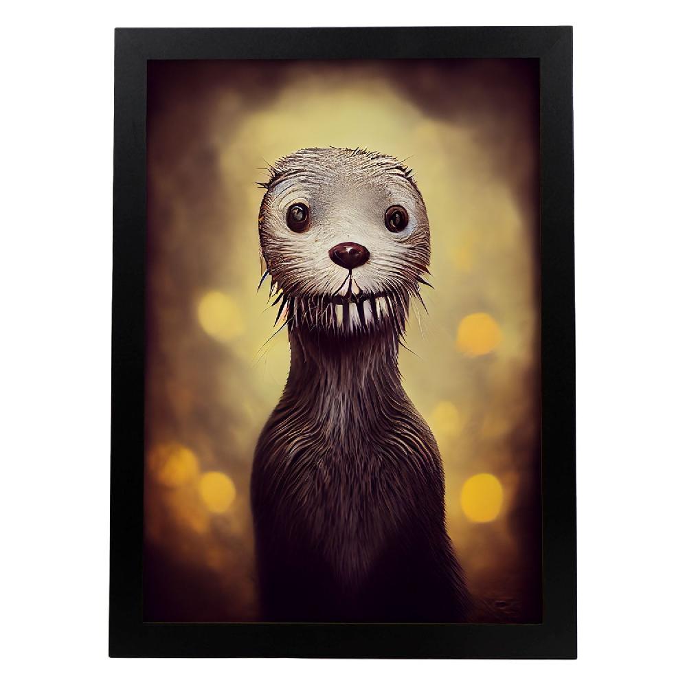 nacnic Lámina Nutria Optimista Estilo T. Burton de Nacnic