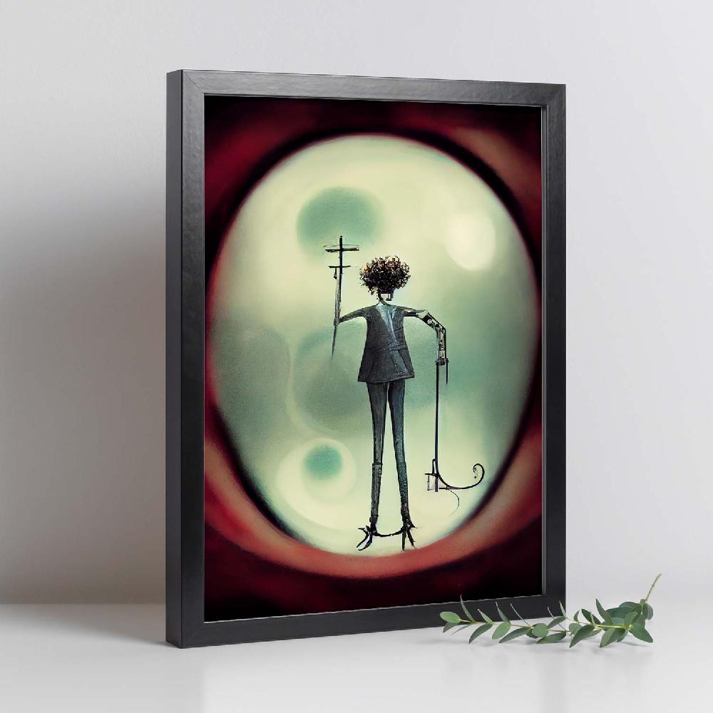 Nacnic Lámina Oculista Imaginativo Estilo T. Burton De Nacnic