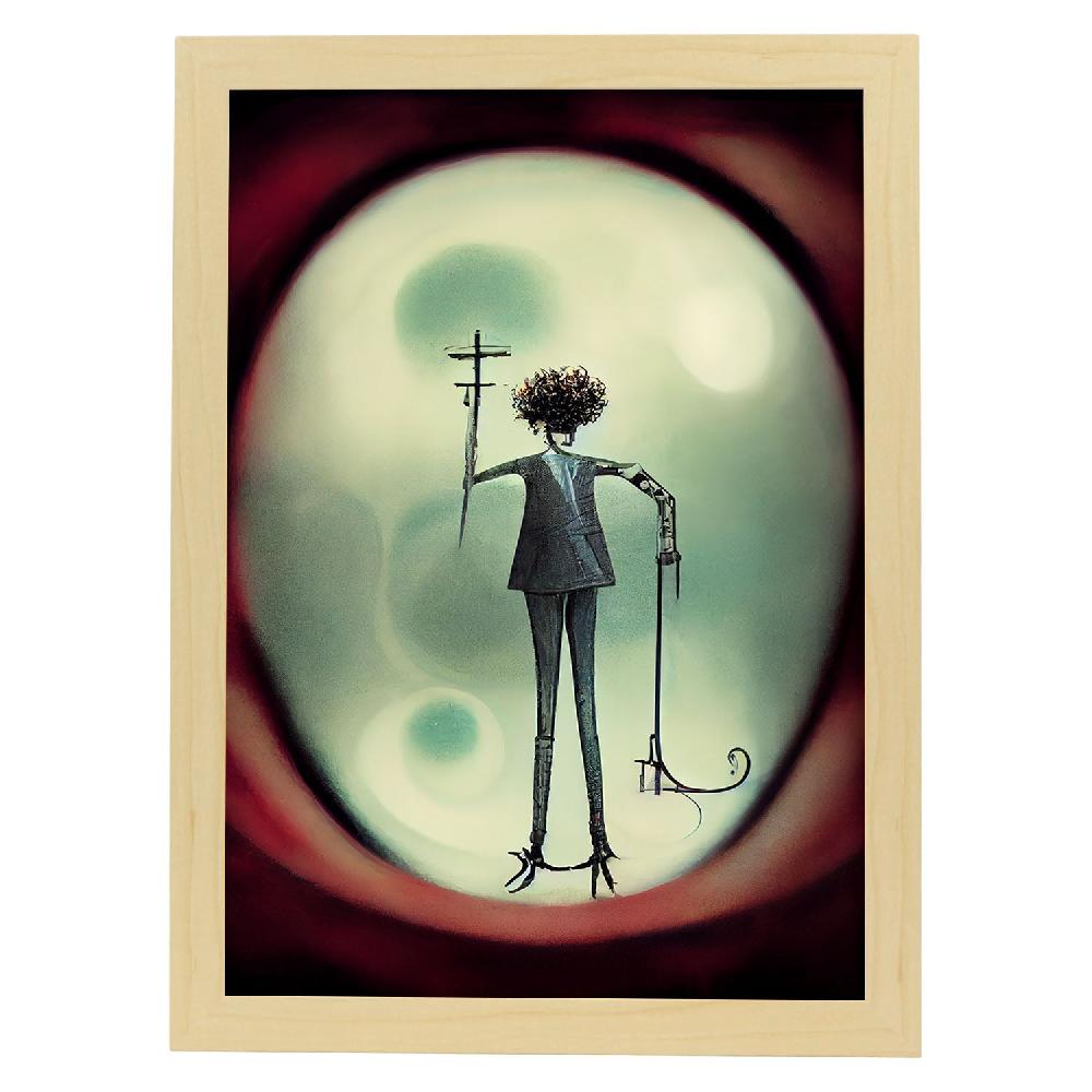 Nacnic Lámina Oculista Imaginativo Estilo T. Burton De Nacnic