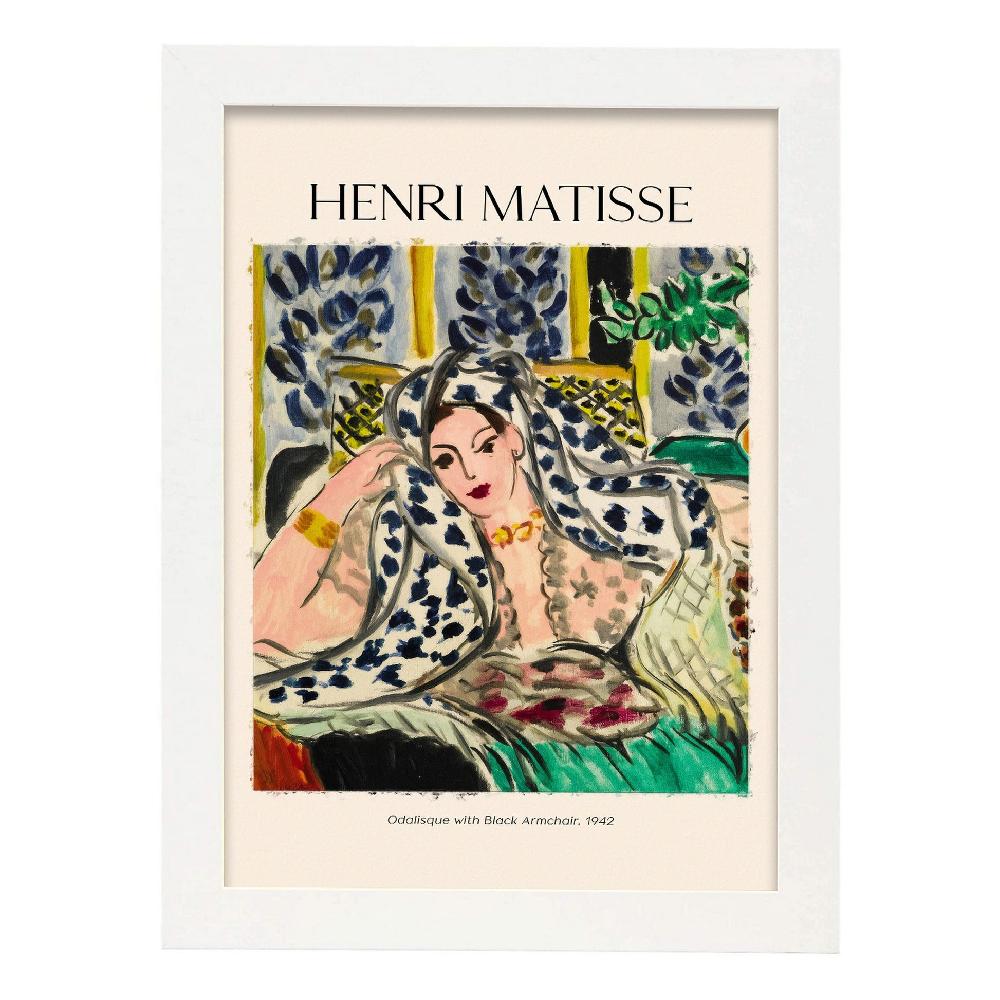 Nacnic Lámina Odalisque Con Sillón Negro Inspirada En Henri Matisse