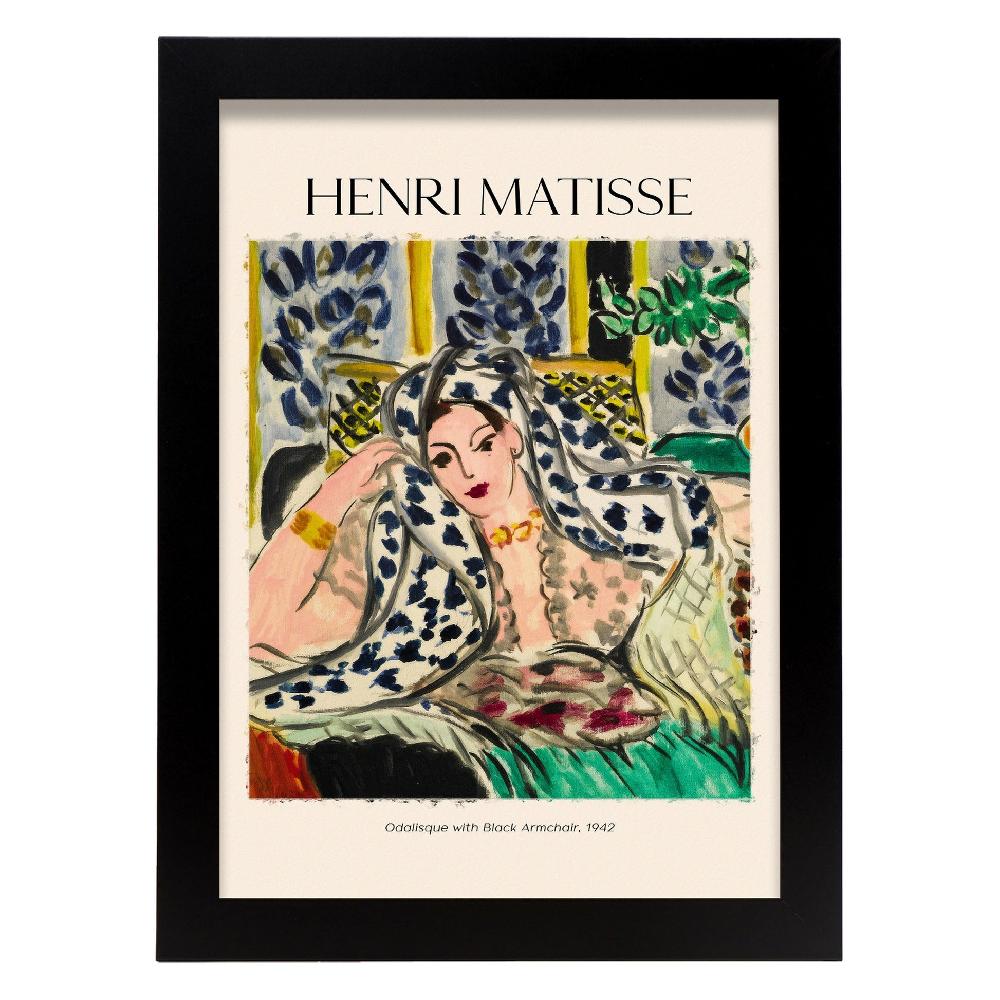 Nacnic Lámina Odalisque Con Sillón Negro Inspirada En Henri Matisse