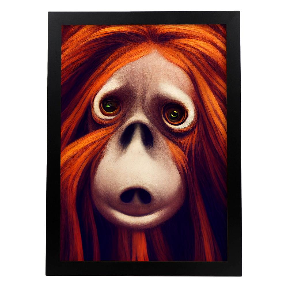 nacnic Lámina Orangután Tolerante estilo T. Burton de Nacnic