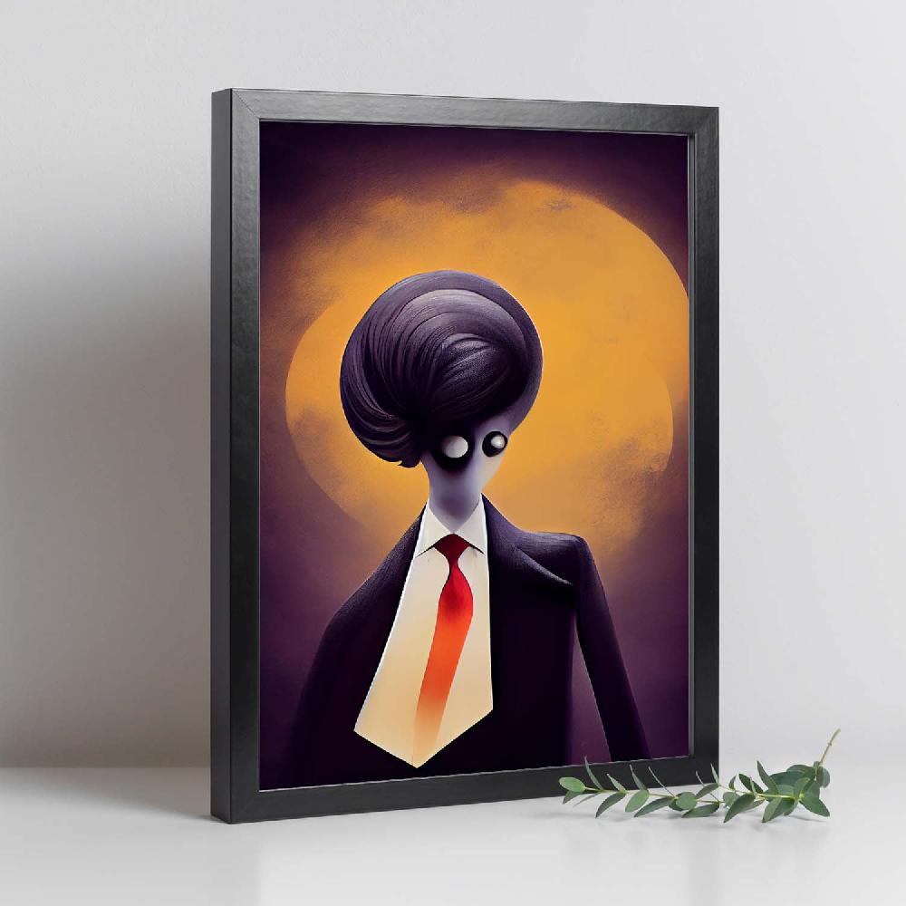 Nacnic Lámina Político Responsable Estilo T. Burton De Nacnic