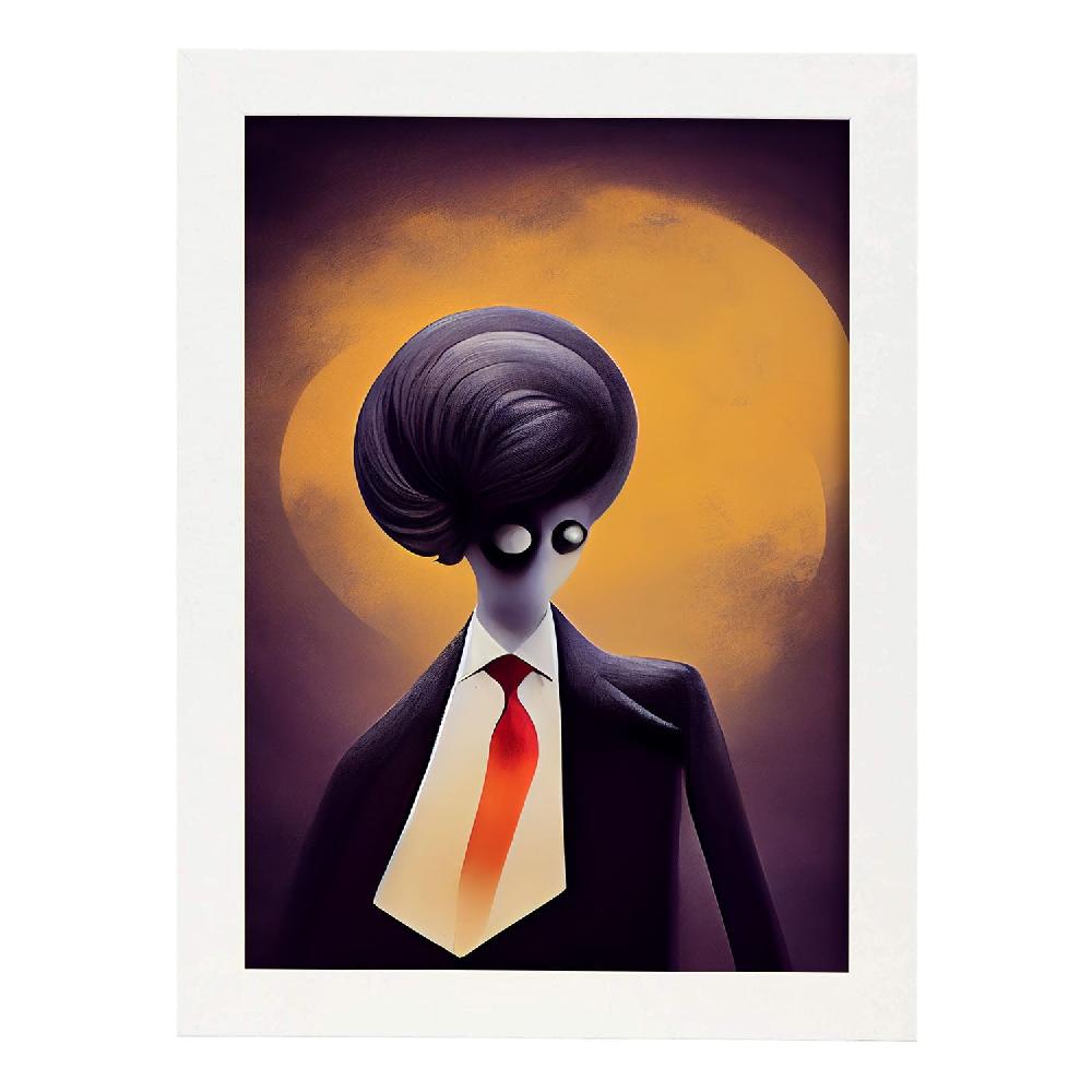 Nacnic Lámina Político Responsable Estilo T. Burton De Nacnic