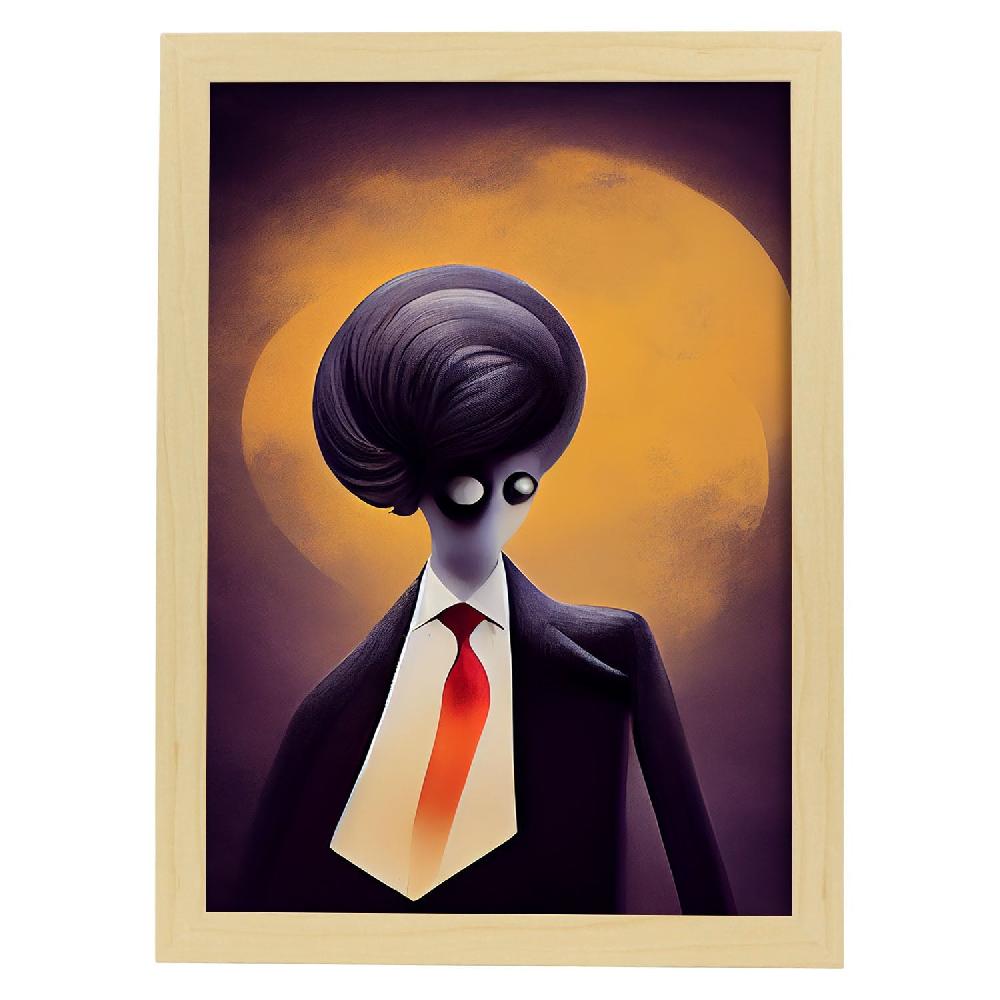 Nacnic Lámina Político Responsable Estilo T. Burton De Nacnic