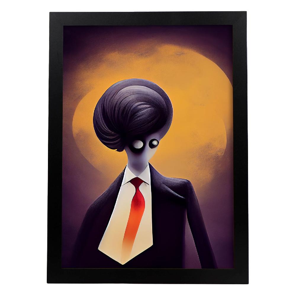 nacnic Lámina Político Responsable estilo T. Burton de Nacnic