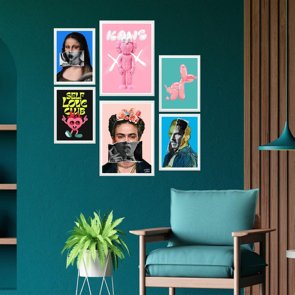 Nacnic Lámina Pop Art De Frida Van Gogh Y Mona Lisa