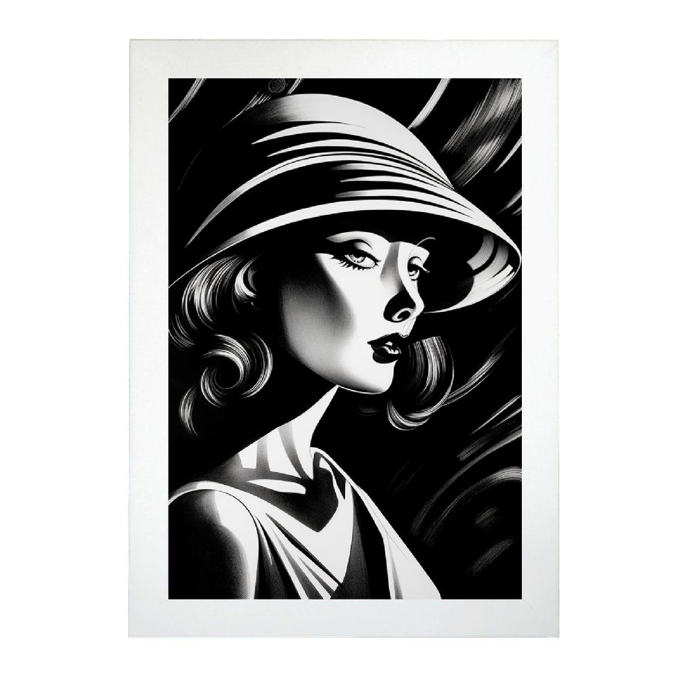 Nacnic Lámina Pop Surrealista Moderna En Blanco Y Negro