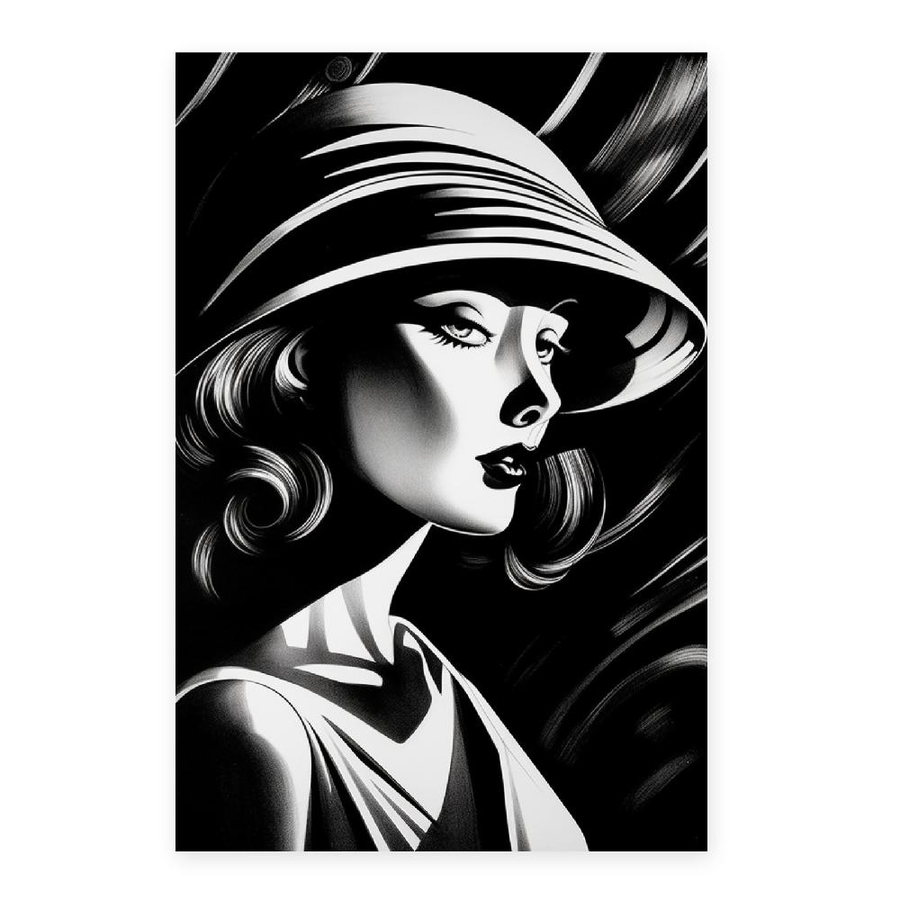 Nacnic Lámina Pop Surrealista Moderna En Blanco Y Negro