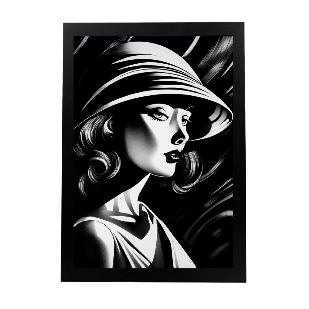 nacnic Lámina Pop Surrealista Moderna en Blanco y Negro