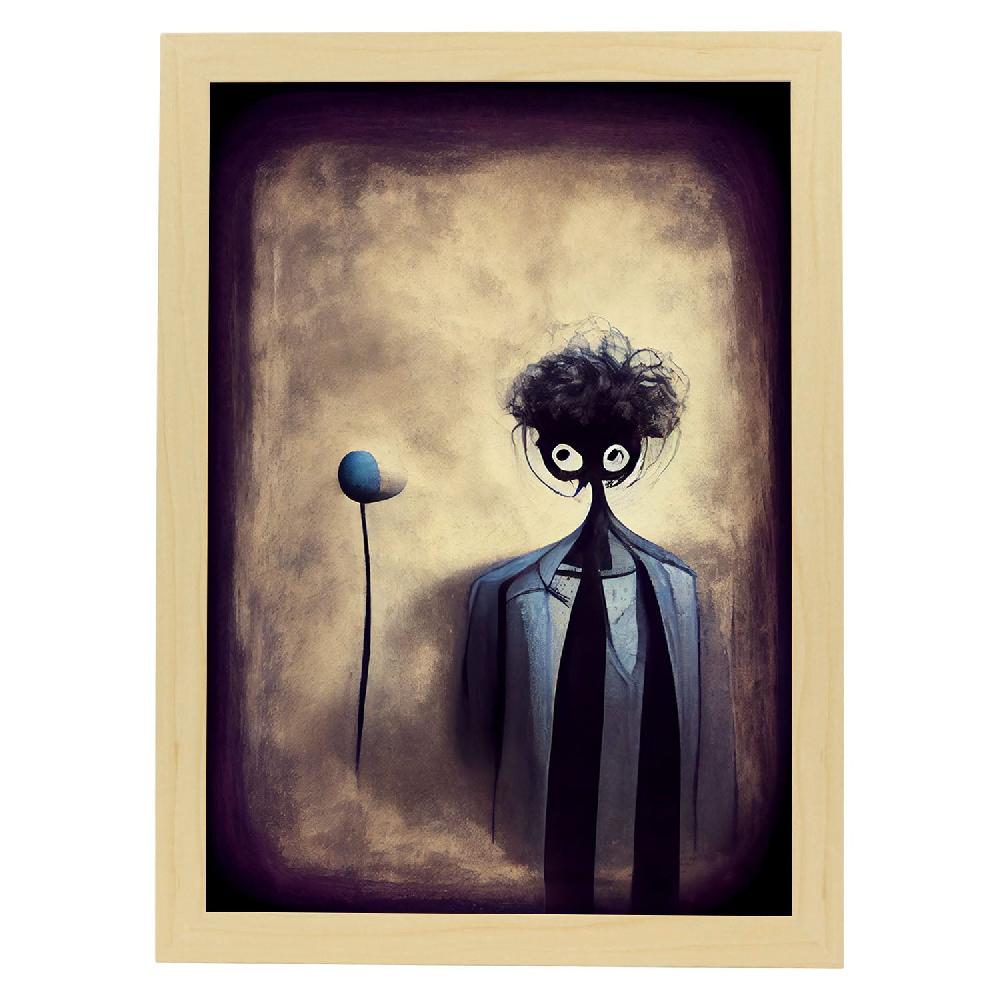 Nacnic Lámina Psicólogo Curioso Estilo T. Burton De Nacnic