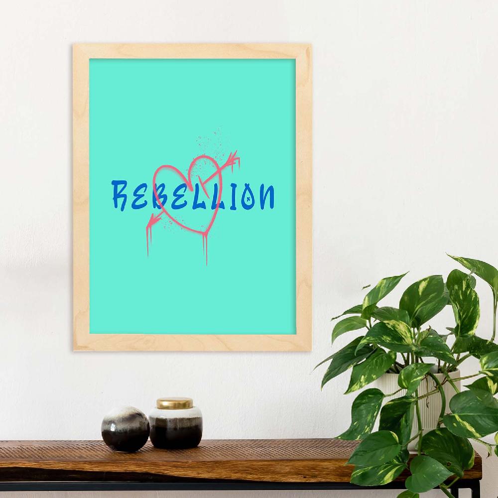 Nacnic Lámina Rebelión De Graffiti Minimalista Y Colorido
