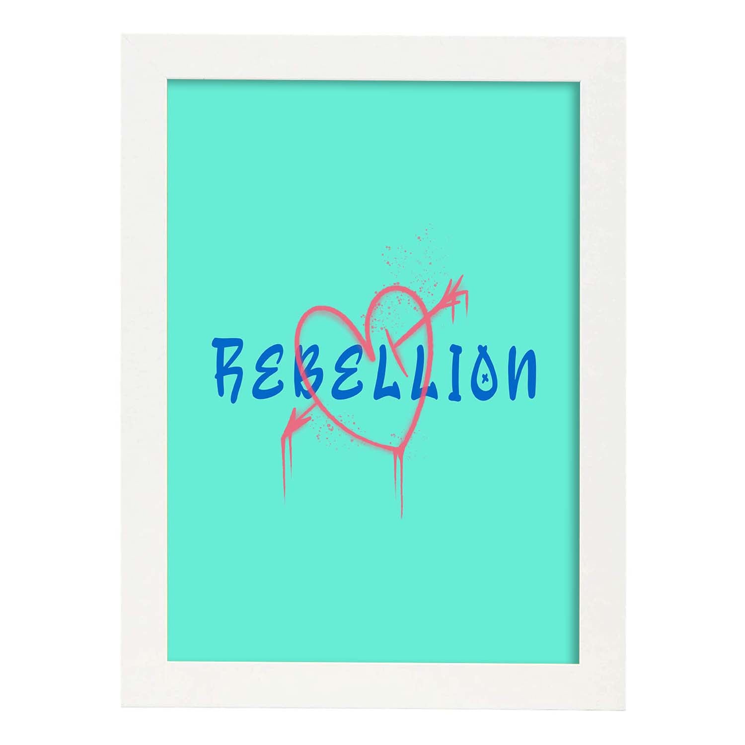 Nacnic Lámina Rebelión De Graffiti Minimalista Y Colorido