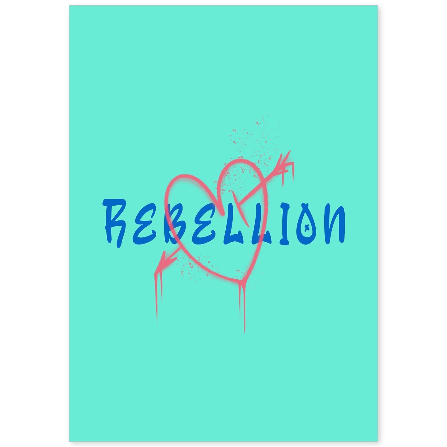 nacnic Lámina Rebelión de Graffiti Minimalista y Colorido