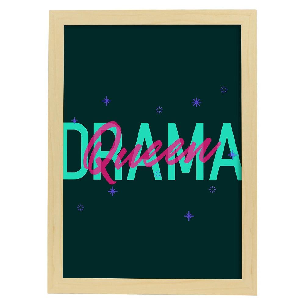 Nacnic Lámina Reina Del Drama Con Mensajes Motivacionales