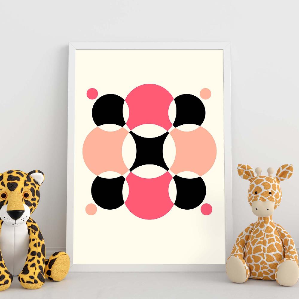 Nacnic Lámina Rosa 11 Estilo Geométrico En Tonos Rosados Y Pastel