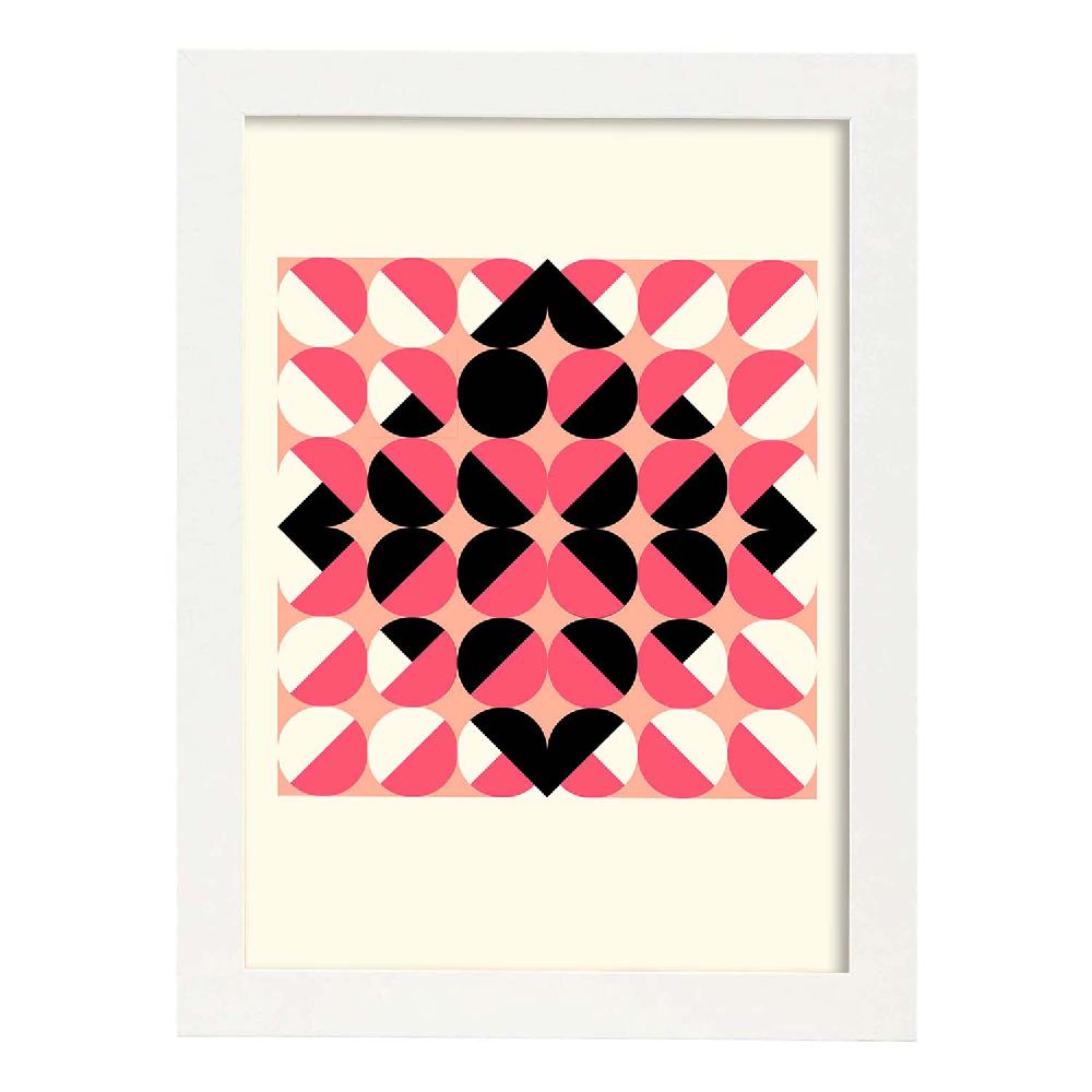 Nacnic Lámina Rosa 13 Con Ilustraciones Geométricas En Tonos Pastel