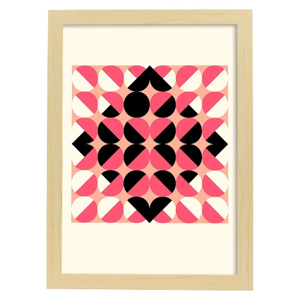 Nacnic Lámina Rosa 13 Con Ilustraciones Geométricas En Tonos Pastel