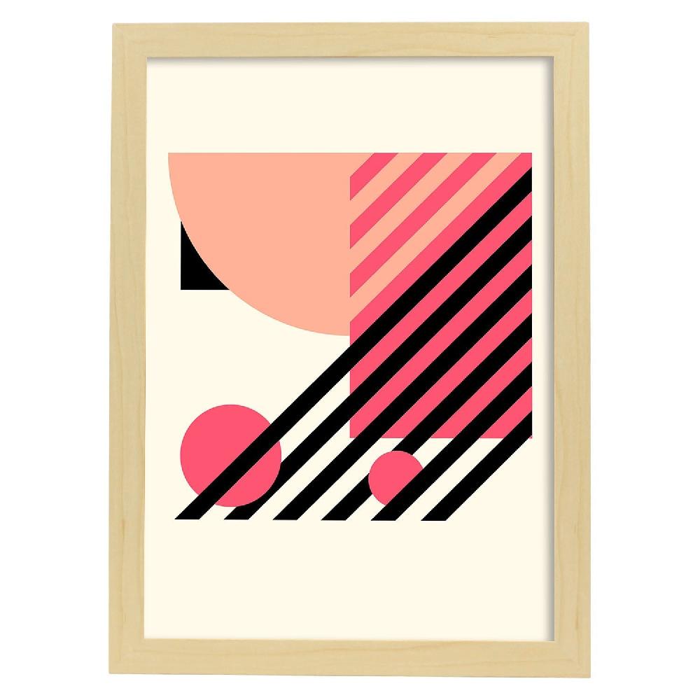 Nacnic Lámina Rosa 14 Con Ilustraciones Geométricas Abstractas En Tonos Pastel