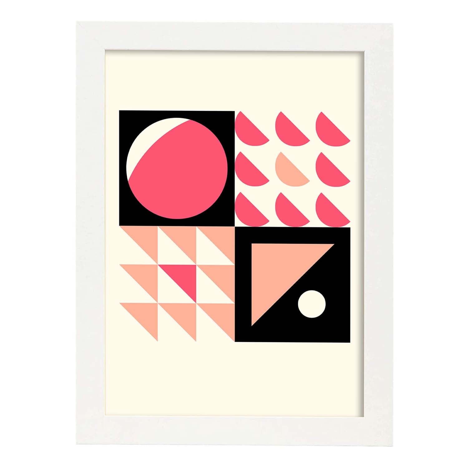 Nacnic Lámina Rosa 2 Con Ilustraciones Geométricas En Tonos Pastel