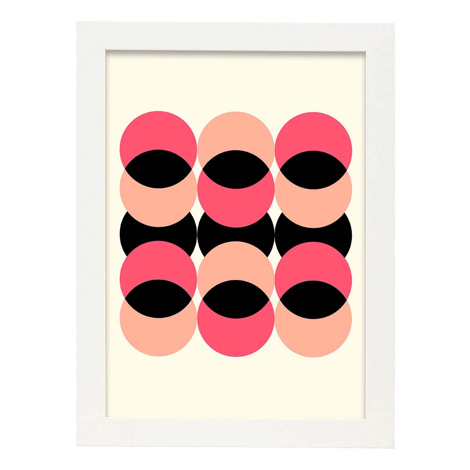 Nacnic Lámina Rosa 3 En Estilo Geométrico Abstracto Con Tonos Pastel