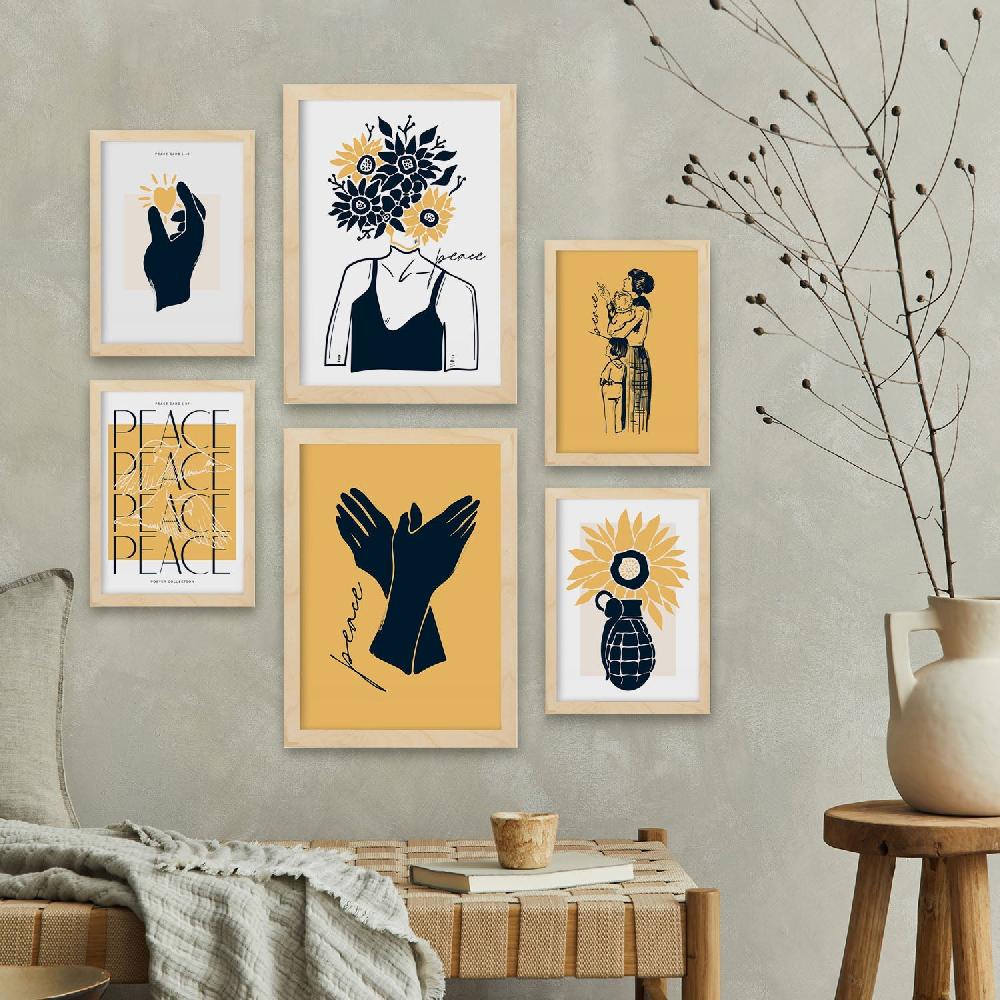 Nacnic Lámina Tinta Negra Gruesa. Haz El Amor No La Guerra