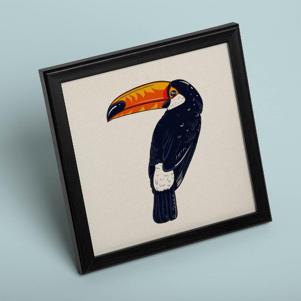 nacnic Lámina Tucán Inquieto con Dibujos de Pájaros