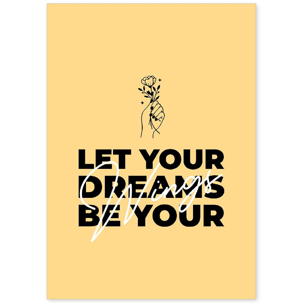 nacnic Lámina Tus sueños son alas con mensajes positivos