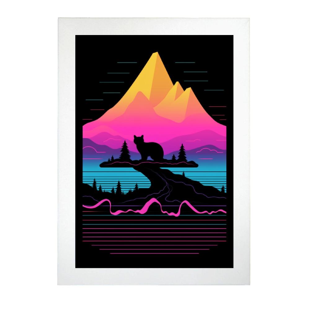 Nacnic Lámina Vaporwave De Impuestos De Gatos Con Brillo Aumentado