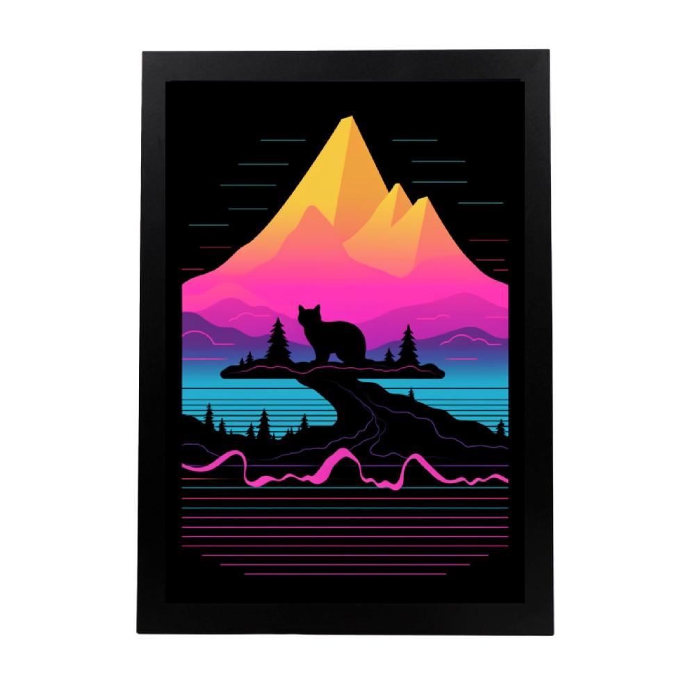 nacnic Lámina Vaporwave de Impuestos de Gatos con Brillo Aumentado