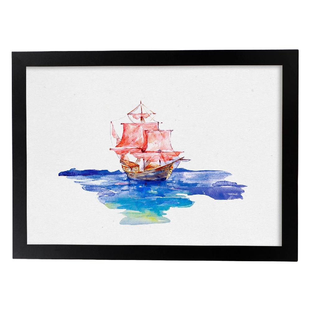 Nacnic Lámina Velero Con Dibujos De Ramas Y Flores En Estilo Óleo