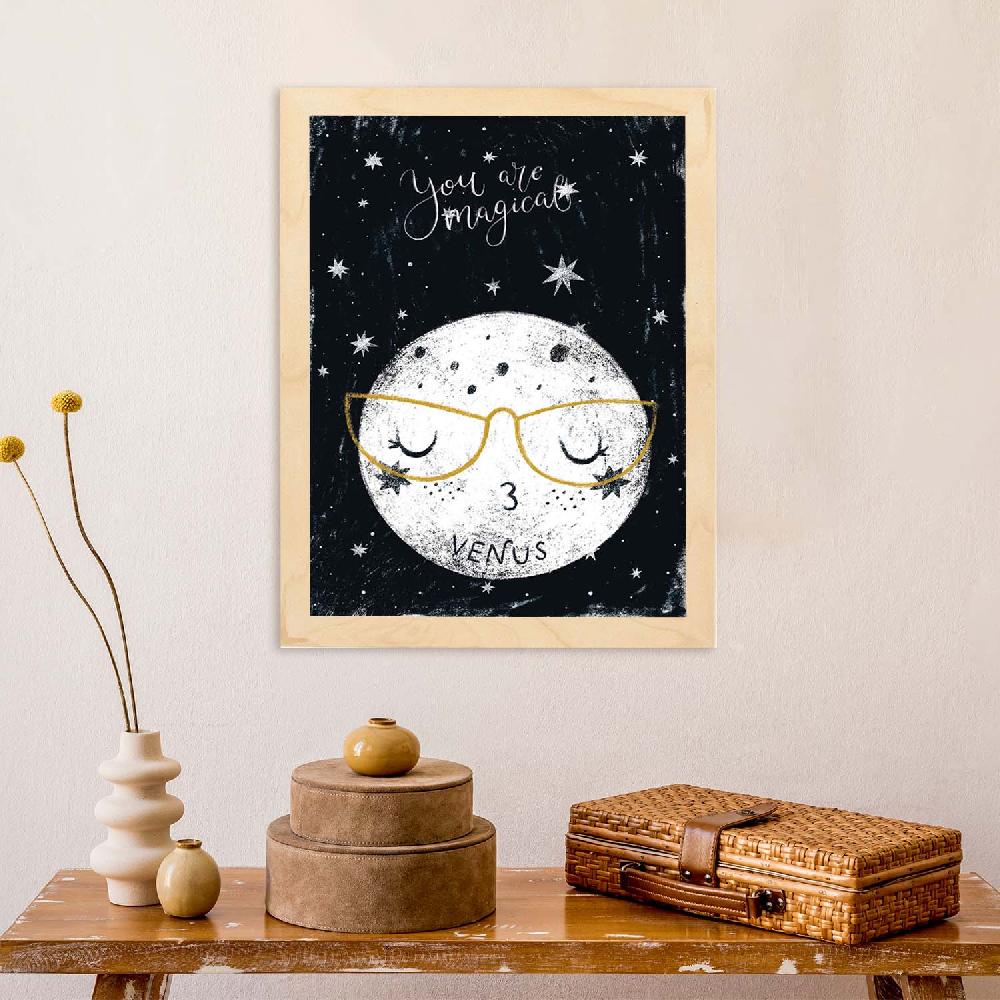Nacnic Lámina Venus Estilo Nordico Infantil En Blanco Y Negro