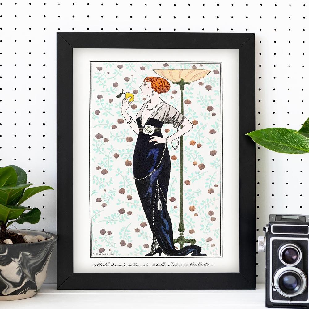 Nacnic Lámina Vintage Art Decó George Barbier Modelo 033