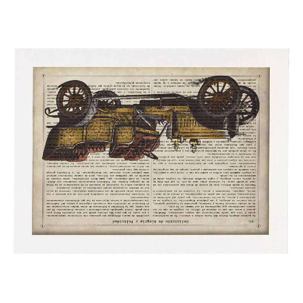 Nacnic Lámina Vintage De Coche Antiguo Con Definiciones