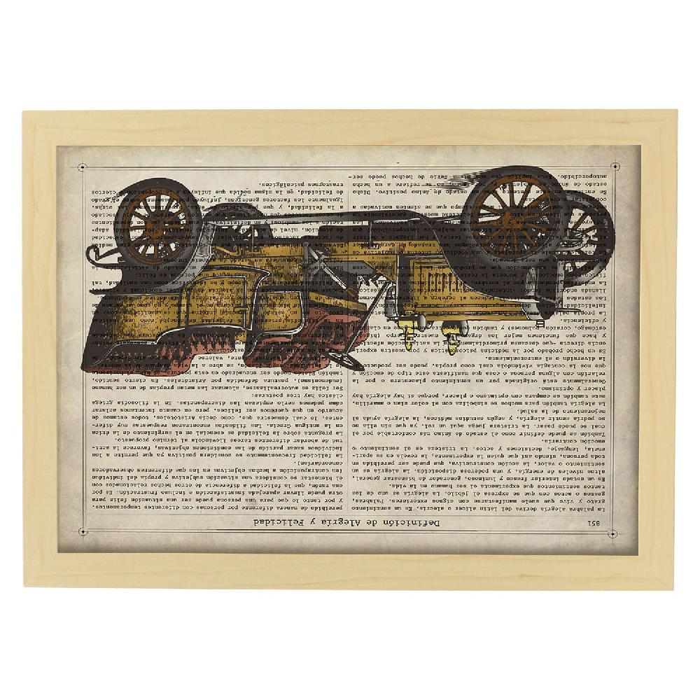 Nacnic Lámina Vintage De Coche Antiguo Con Definiciones