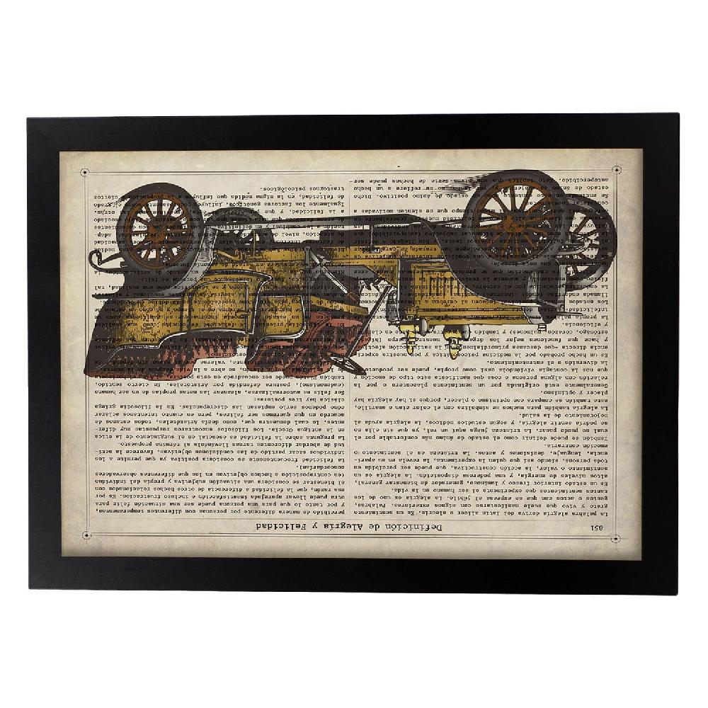 Nacnic Lámina Vintage De Coche Antiguo Con Definiciones
