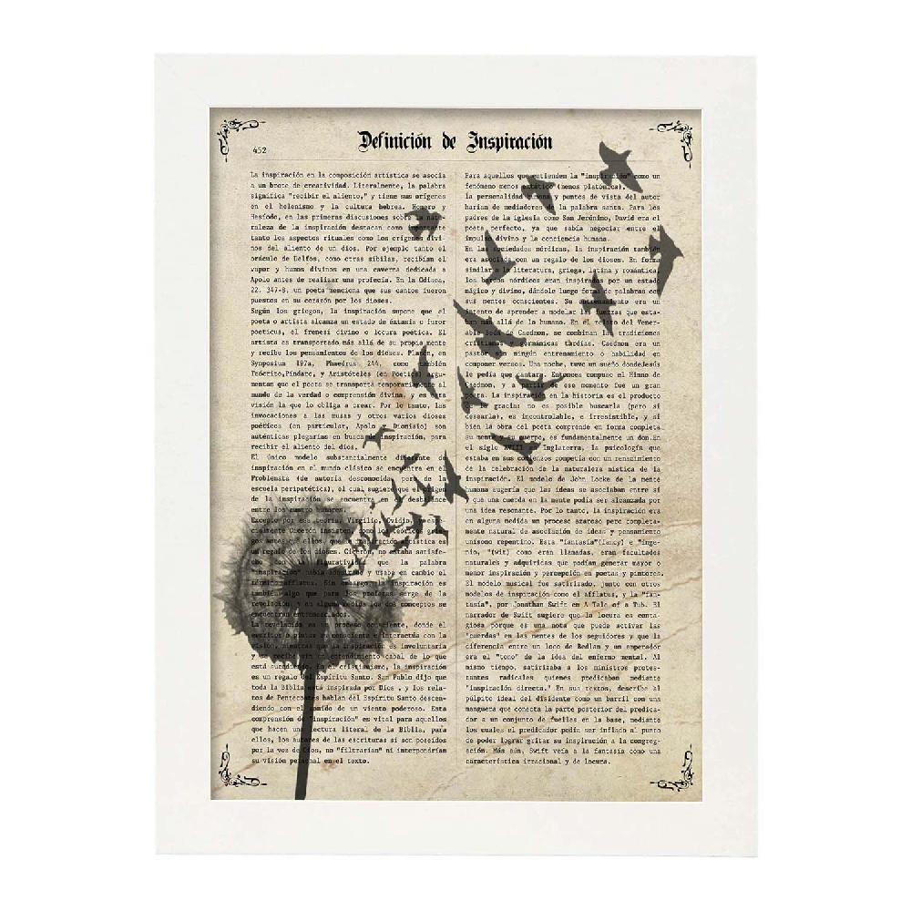 Nacnic Lámina Vintage De Diente De Leon Con Pájaros