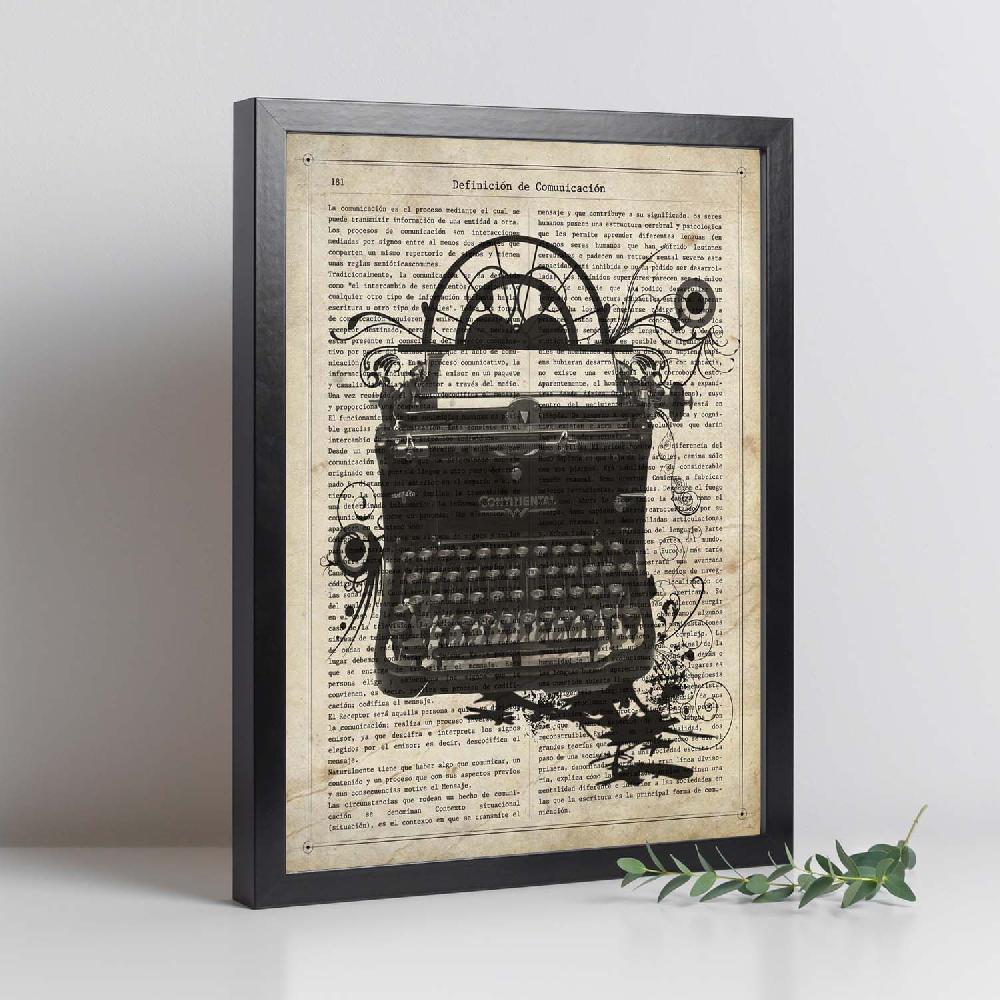 Nacnic Lámina Vintage De Máquina De Escribir Continental