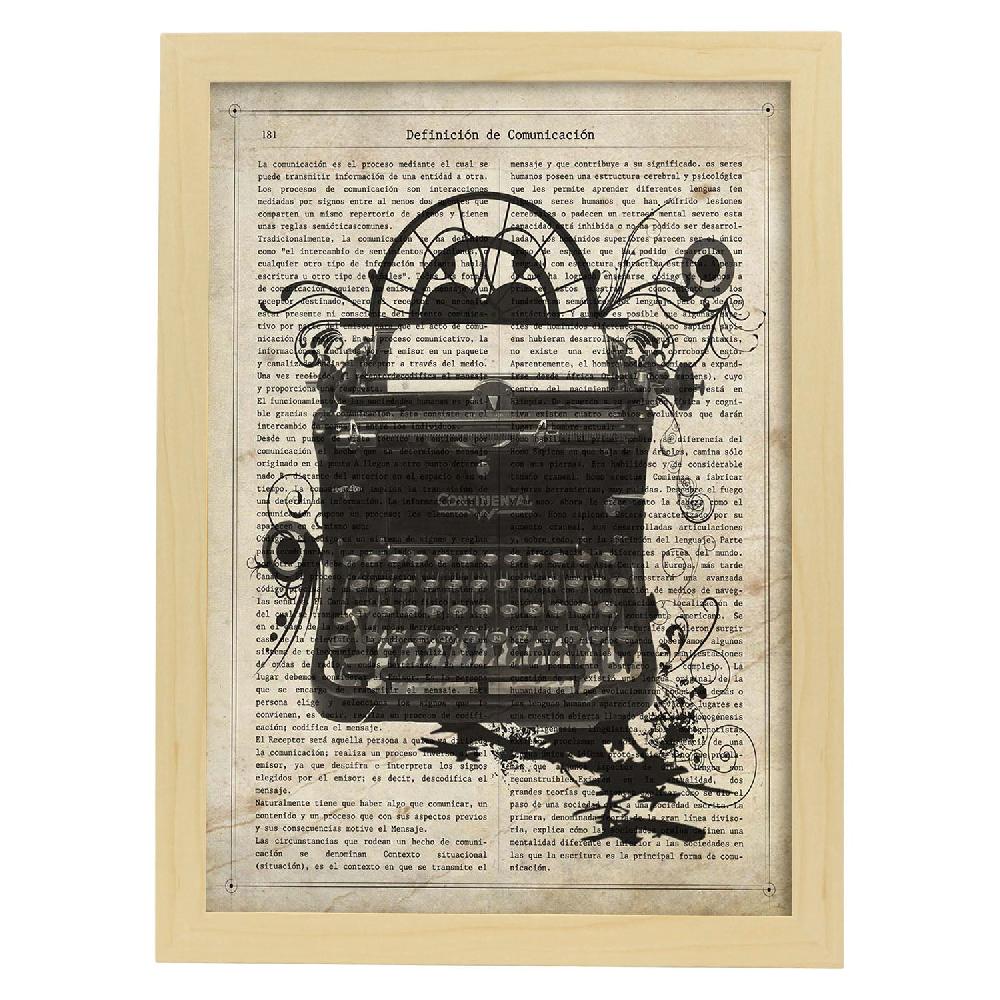 Nacnic Lámina Vintage De Máquina De Escribir Continental